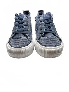 Blowfish Malibu Distressed Canvas Sneakers Blue Women’s Size 7.5 Casual